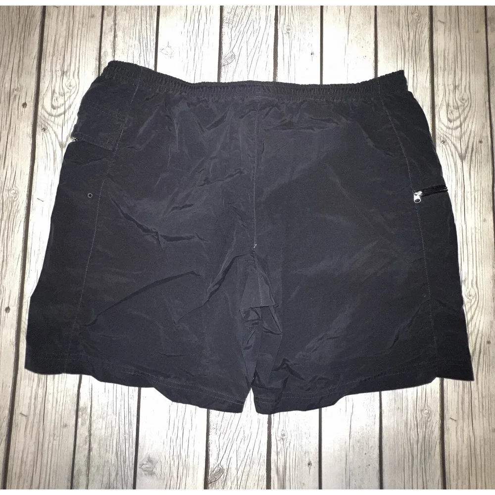 Vtg Sahalie Black Swim Shorts Bathing Suit Trunks Board Shorts  Men's Large